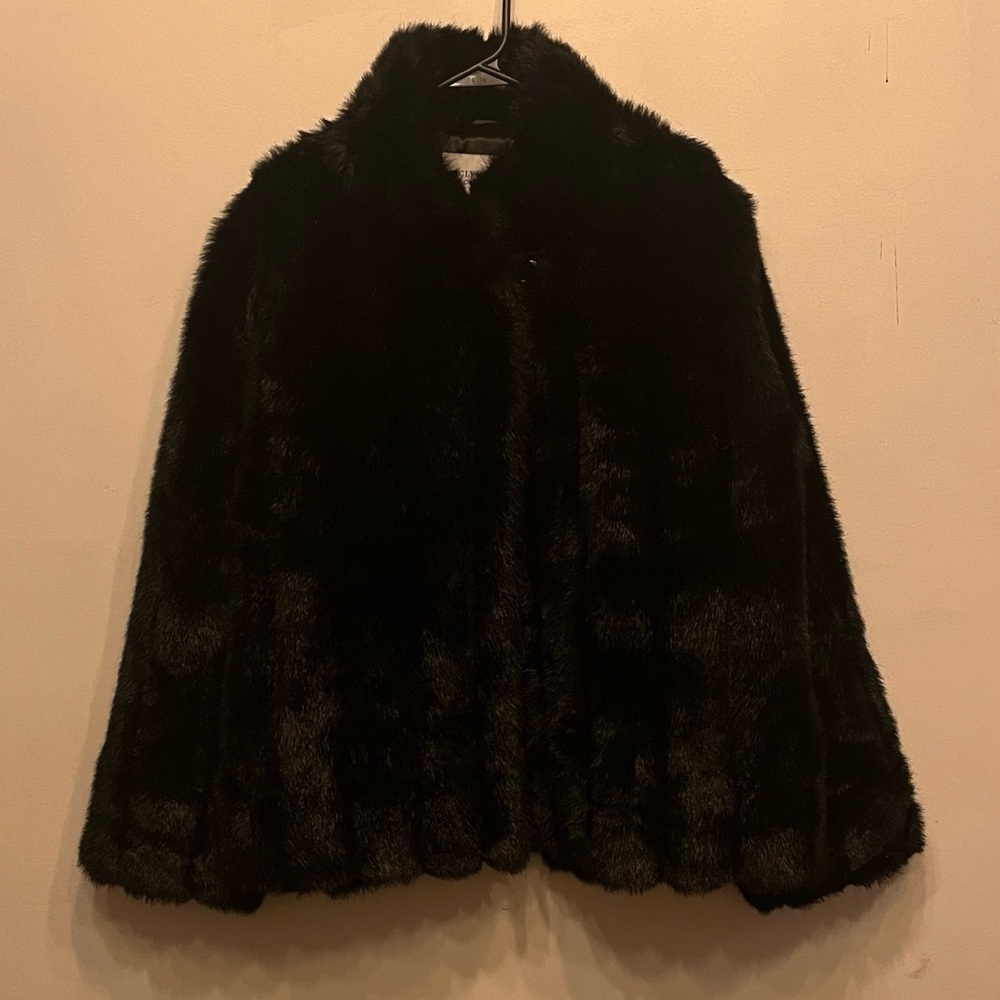 Jaclyn Smith Black Teddy Jacket